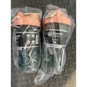 2 Pack BlenderBottle Pro24 Energy and Sports Drinks - Orange/green - 24oz